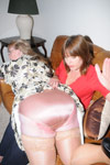 Spanked over the knee